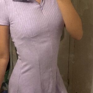 H & M Light purple ribbed dress